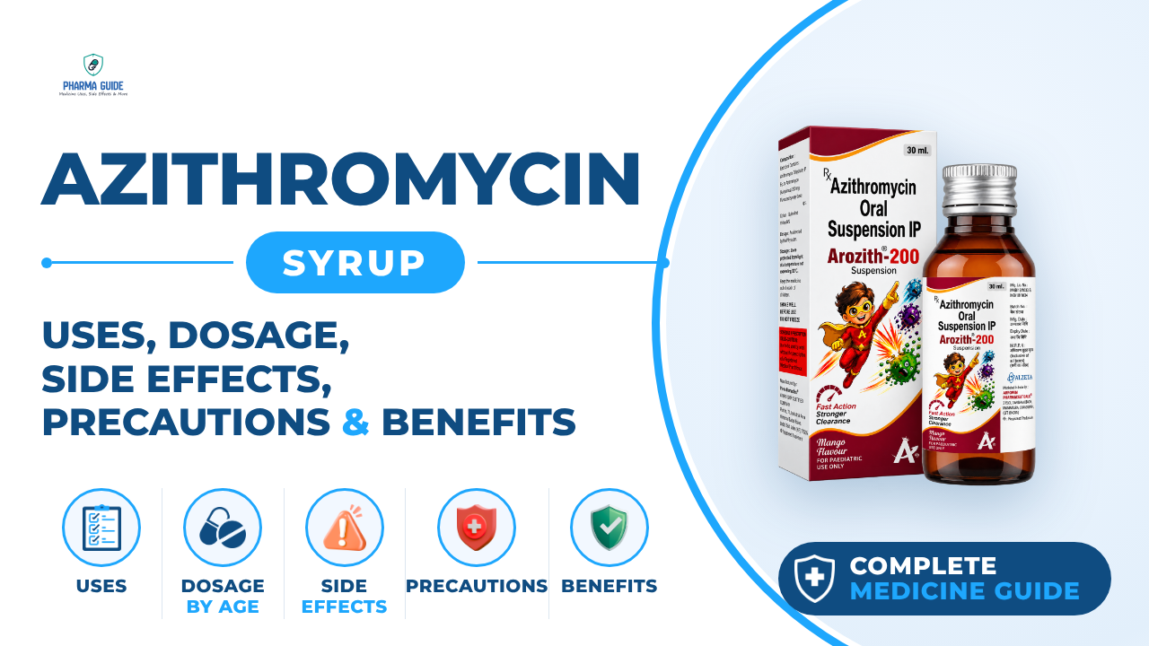 Azithromycin Syrup: Uses, Dosage, Side Effects, Precautions and Alternates