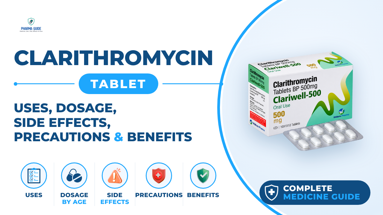 Clarithromycin Tablet: Uses, Dosage, Side Effects, Precautions and Alternates