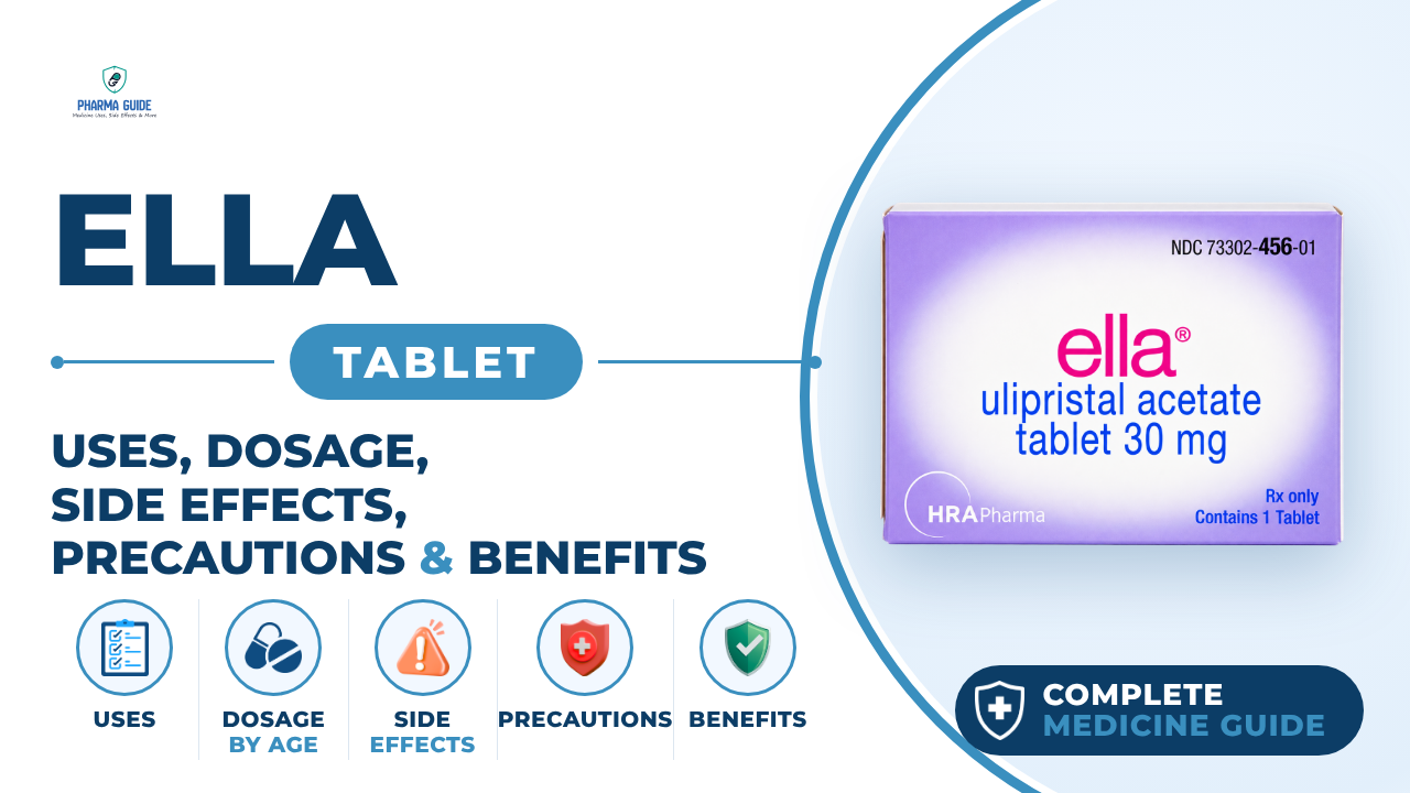 Ella Tablet: Uses, Dosage, Side Effects, Precautions and Alternates