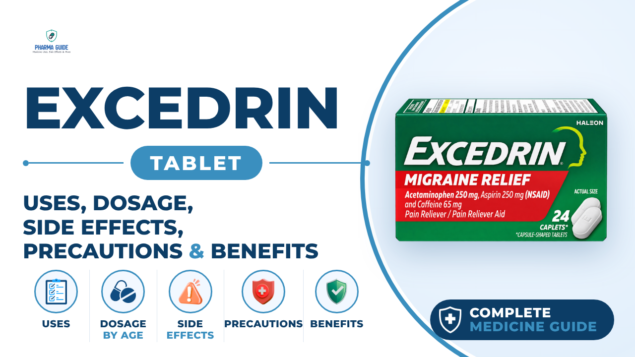 Excedrin Tablet: Uses, Dosage, Side Effects, Precautions and Alternates
