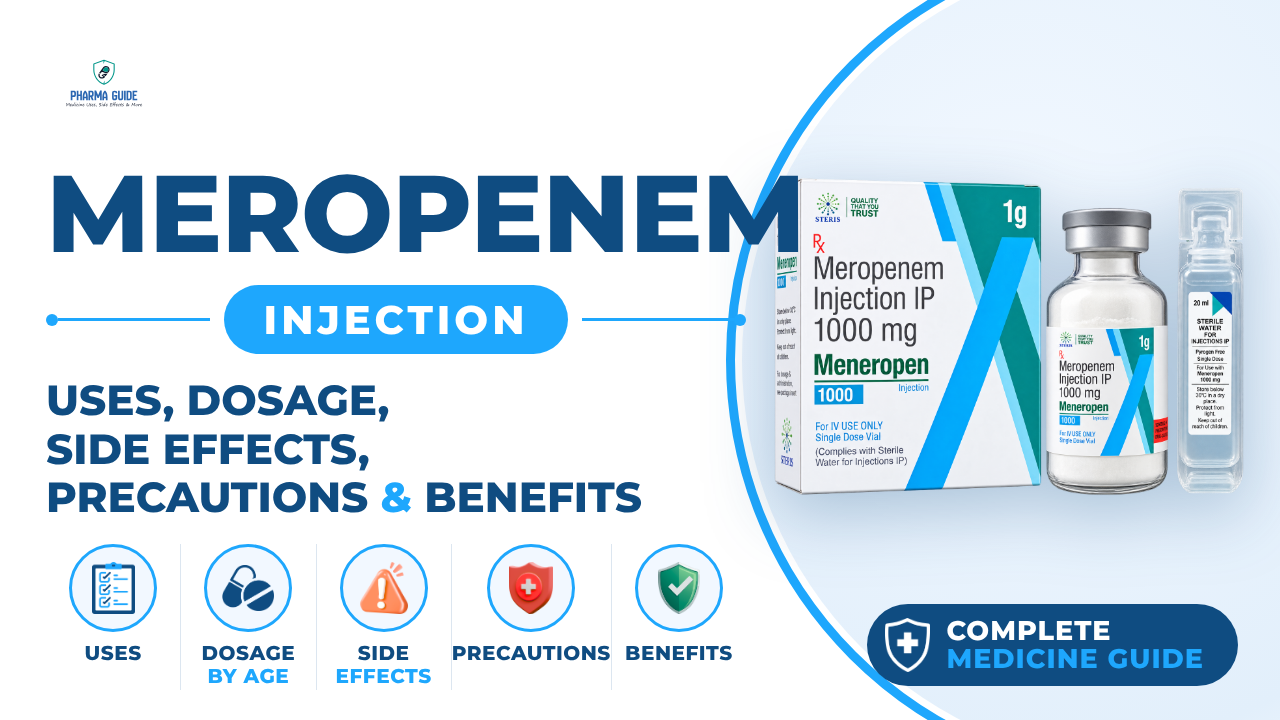 Meropenem Injection: Uses, Dosage, Side Effects, Precautions and Alternates