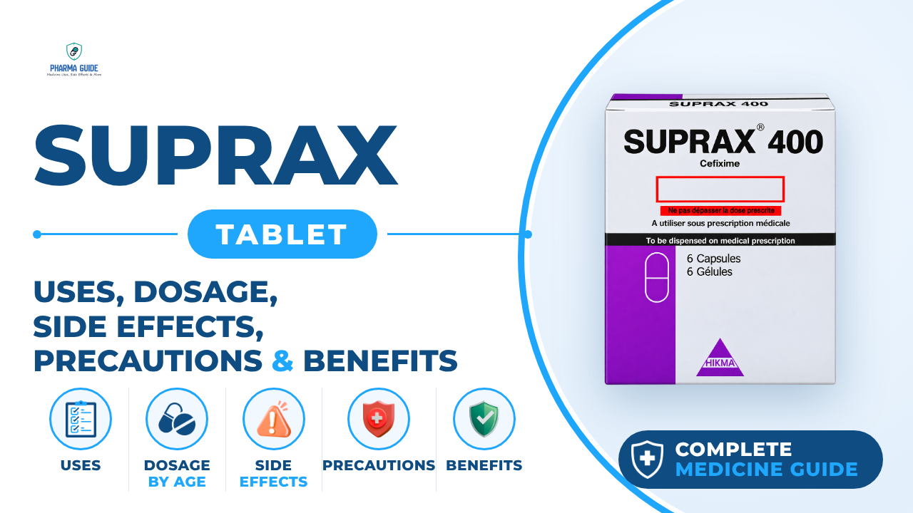 Suprax Tablet: Uses, Dosage, Side Effects, Precautions and Alternates