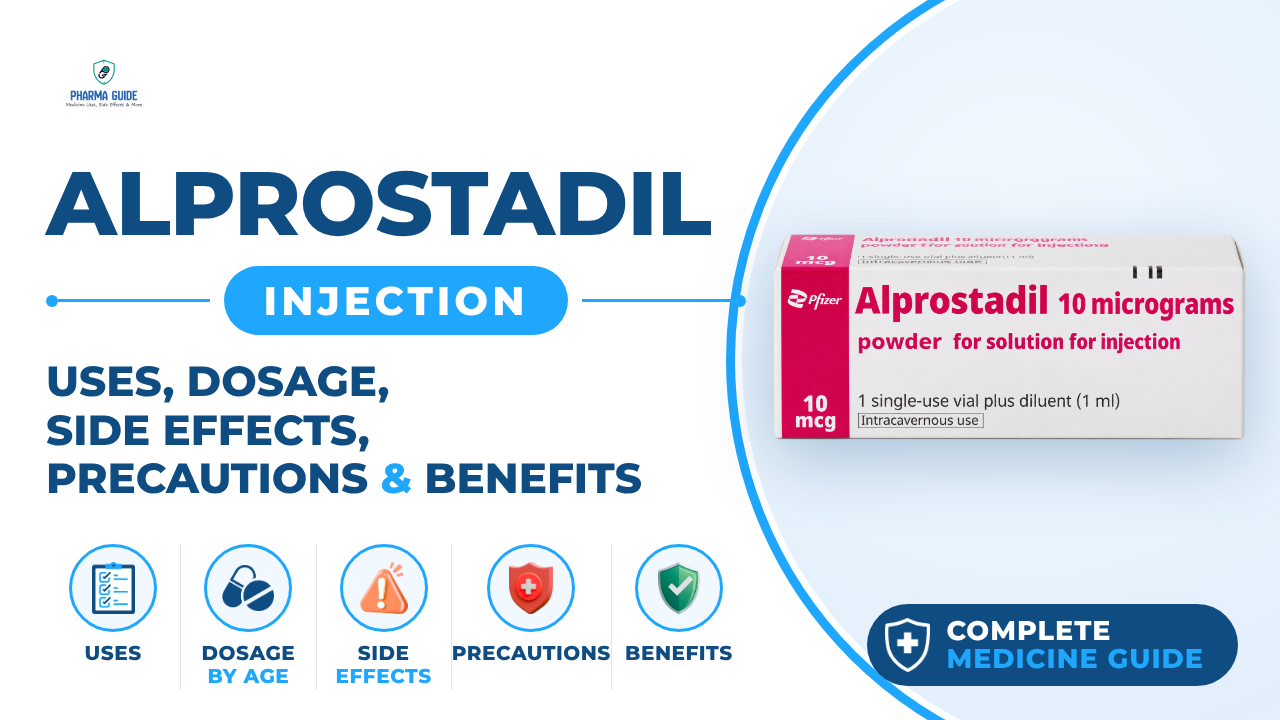 Alprostadil Injection: Uses, Dosage, Side Effects, Precautions and Alternates