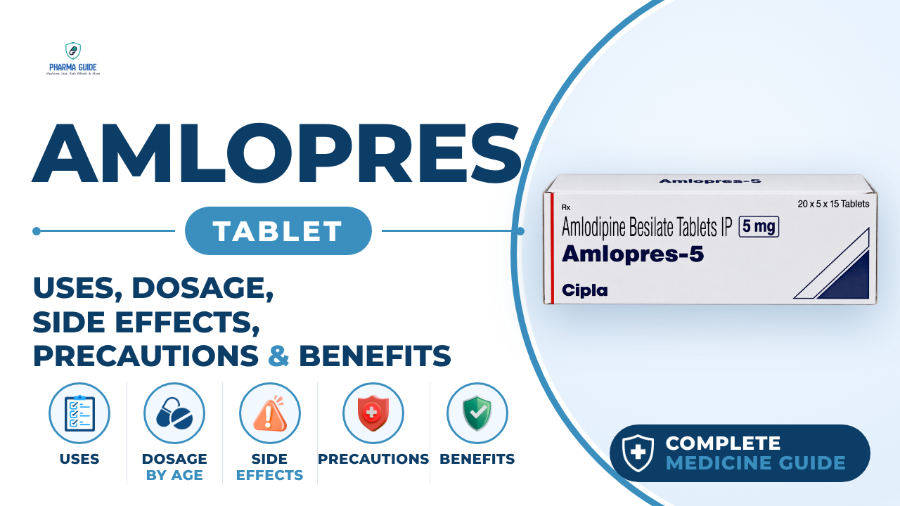 Amlopres Tablet: Uses, Dosage, Side Effects, Precautions and Alternates