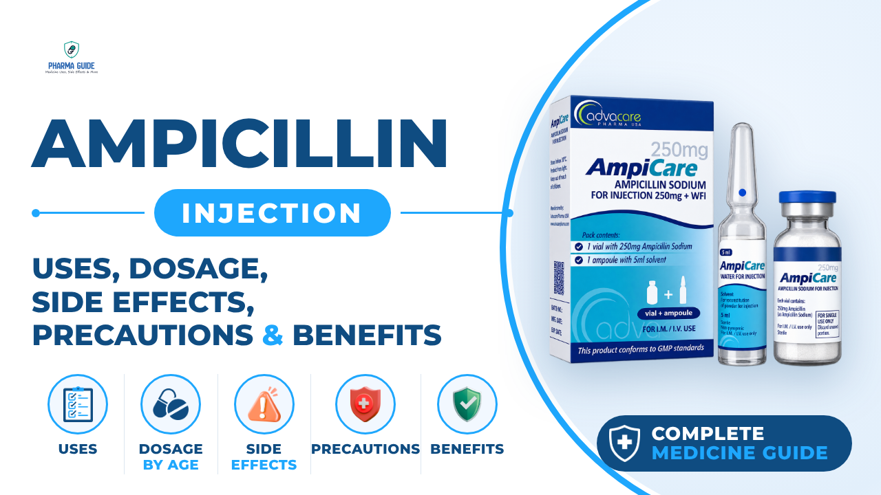 Ampicillin Injection: Uses, Dosage, Side Effects, Precautions and Alternates