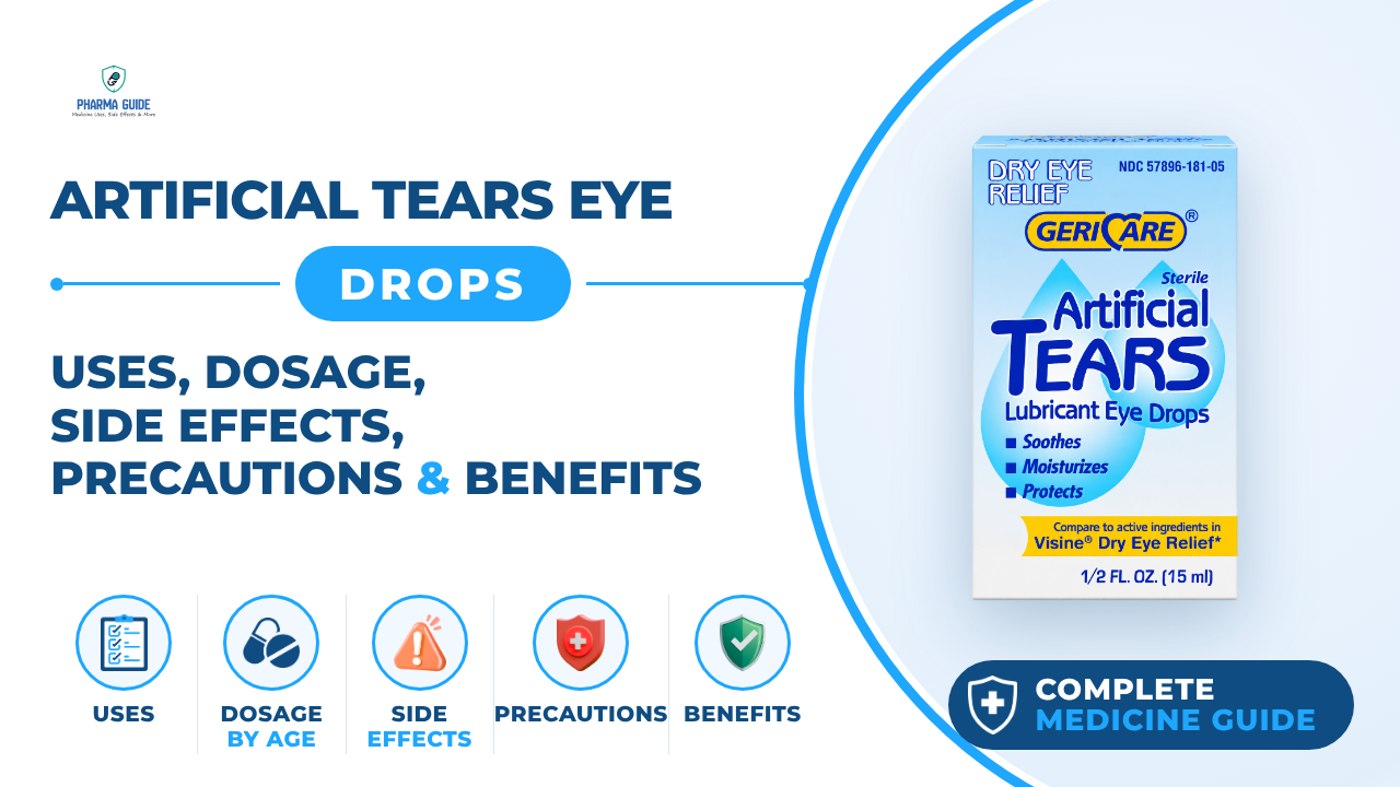Artificial Tears Eye Drops: Uses, Dosage, Side Effects, Precautions and Alternates