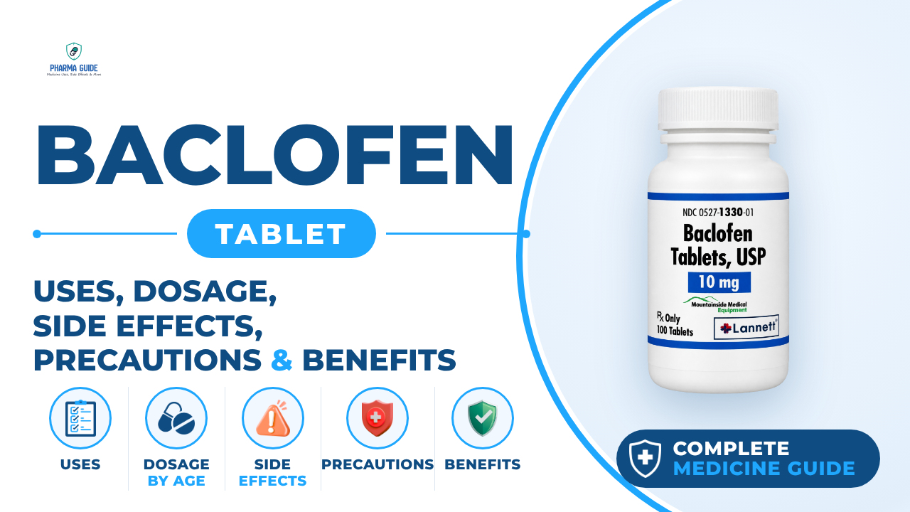 Baclofen Tablet: Uses, Dosage, Side Effects, Precautions and Alternates