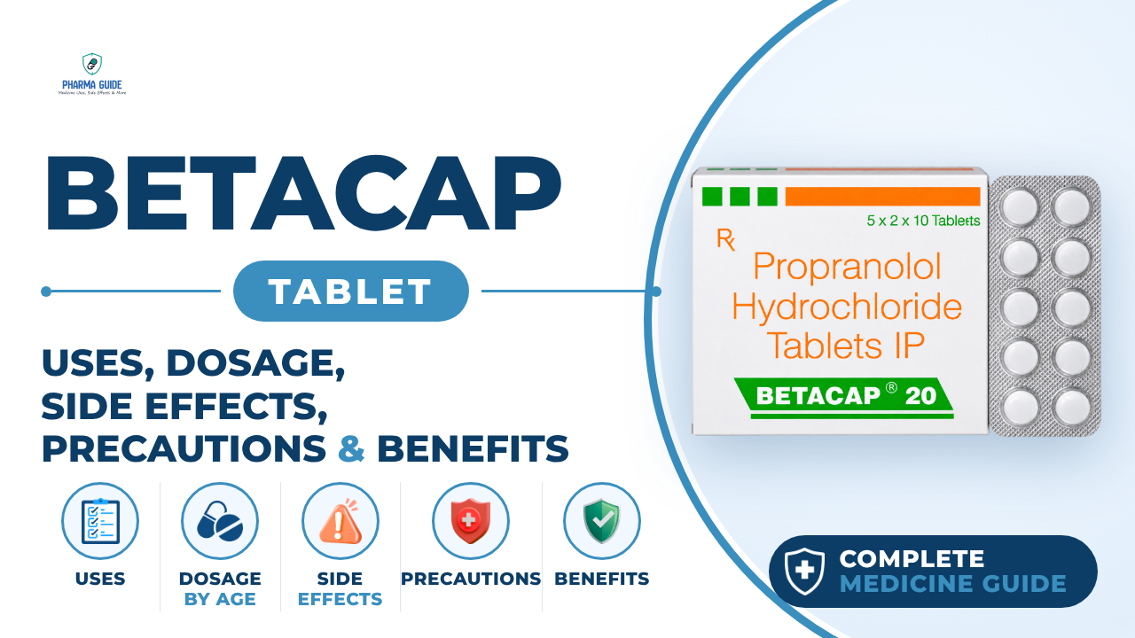 Betacap Tablet: Uses, Dosage, Side Effects, Precautions and Alternates