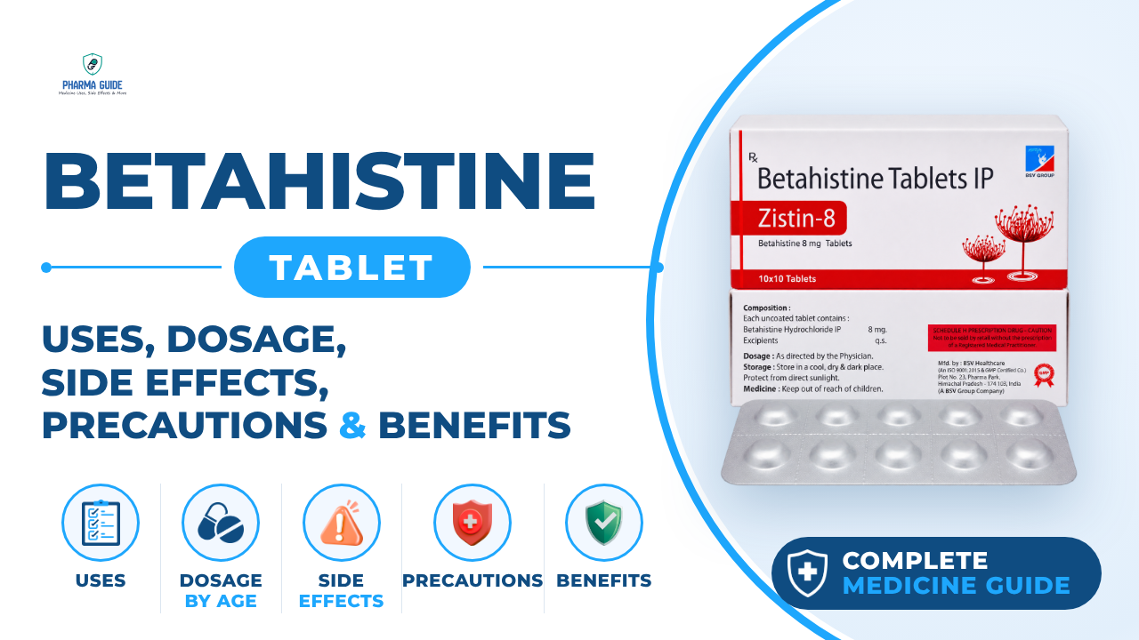 Betahistine Tablet: Uses, Dosage, Side Effects, Precautions and Alternates