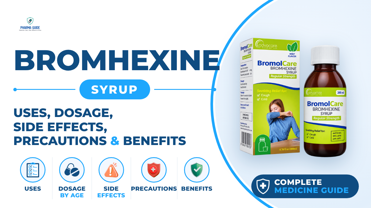 Bromhexine Syrup: Uses, Dosage, Side Effects, Precautions and Alternates