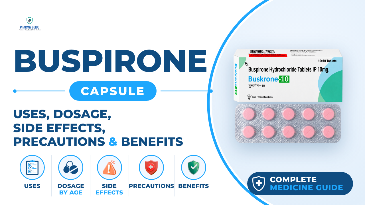 Buspirone Capsule: Uses, Dosage, Side Effects, Precautions and Alternates