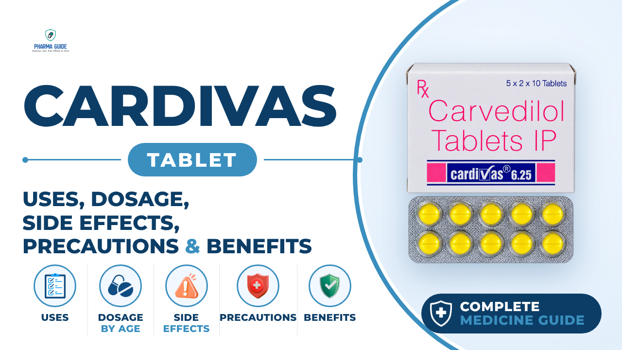 Cardivas Tablet: Uses, Dosage, Side Effects, Precautions and Alternates