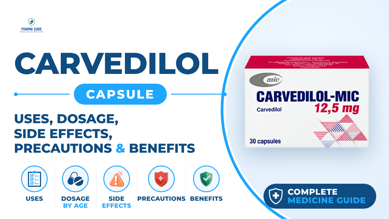 Carvedilol Capsule: Uses, Dosage, Side Effects, Precautions and Alternates