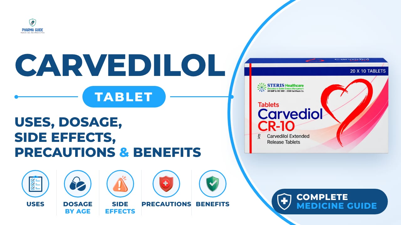 Carvedilol Tablet: Uses, Dosage, Side Effects, Precautions and Alternates