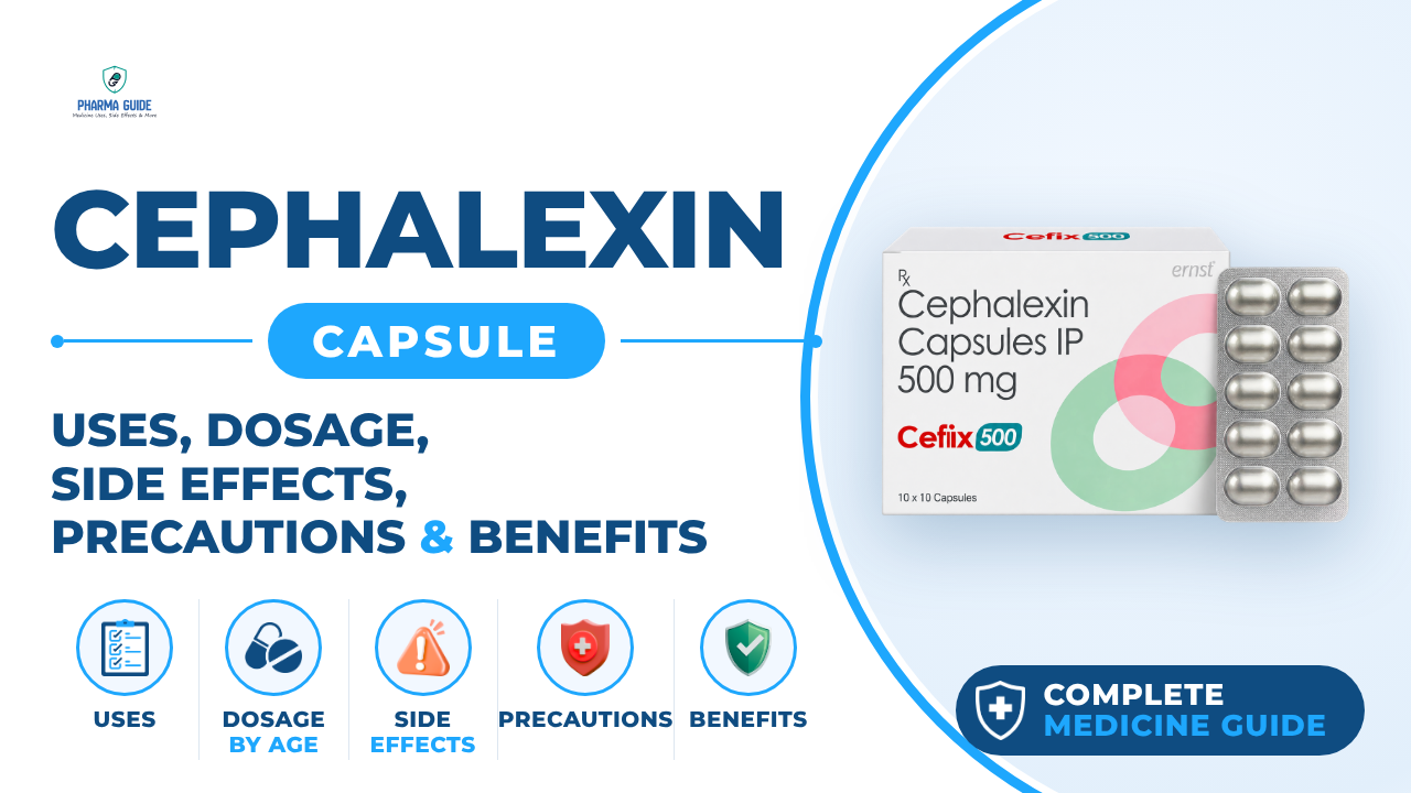 Cephalexin Capsule: Uses, Dosage, Side Effects, Precautions and Alternates