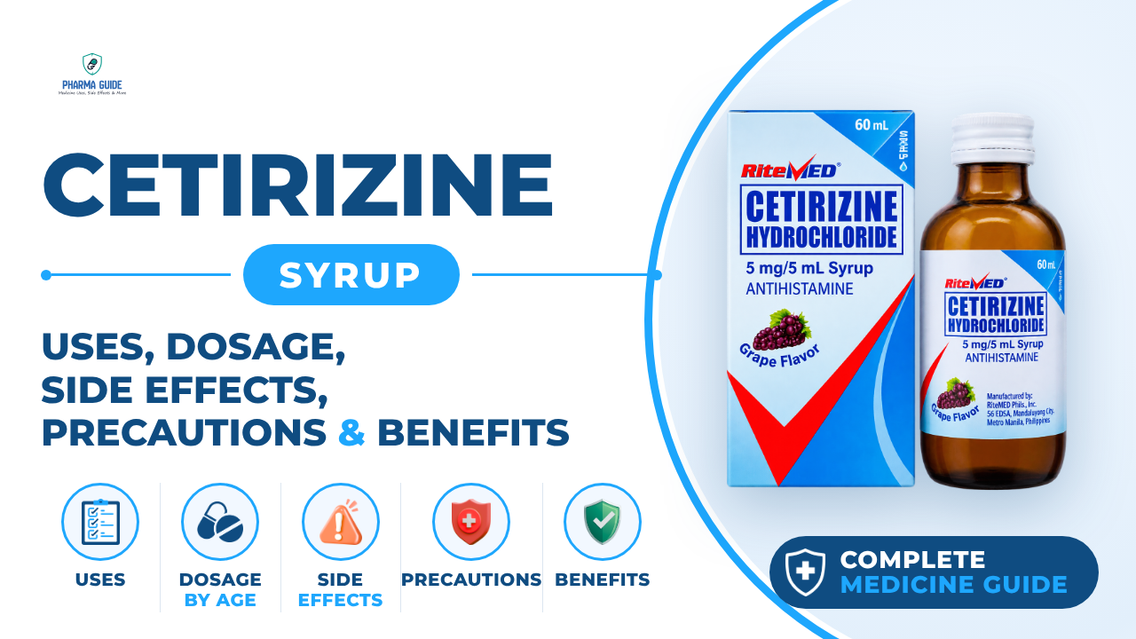 Cetirizine Syrup: Uses, Dosage, Side Effects, Precautions and Alternates