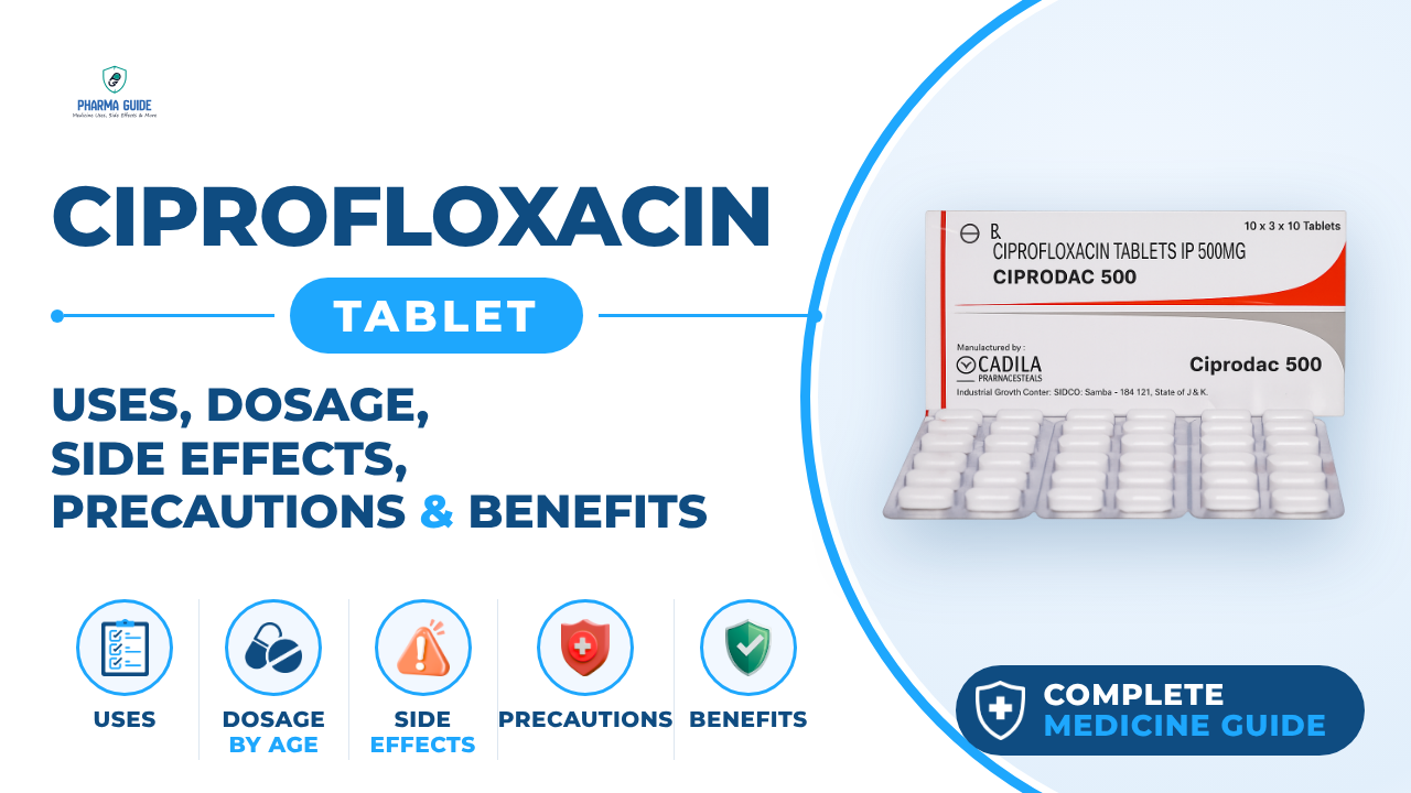 Ciprofloxacin Tablet: Uses, Dosage, Side Effects, Precautions and Alternates