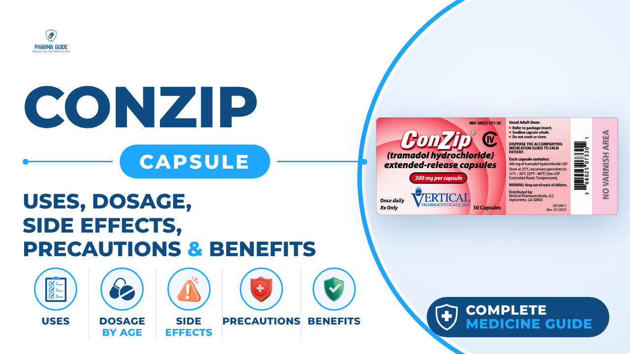 ConZip Capsule: Uses, Dosage, Side Effects, Precautions and Alternates