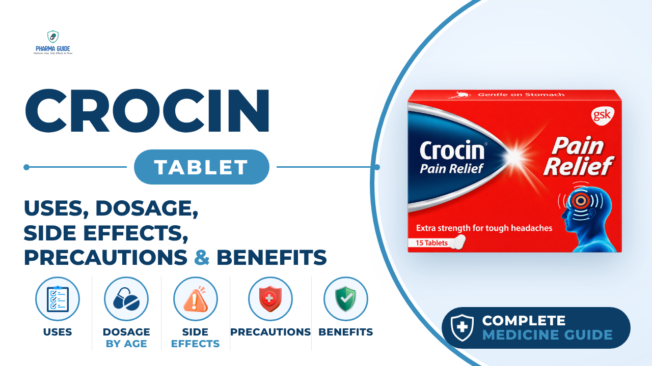 Crocin Tablet: Uses, Dosage, Side Effects, Precautions and Alternates