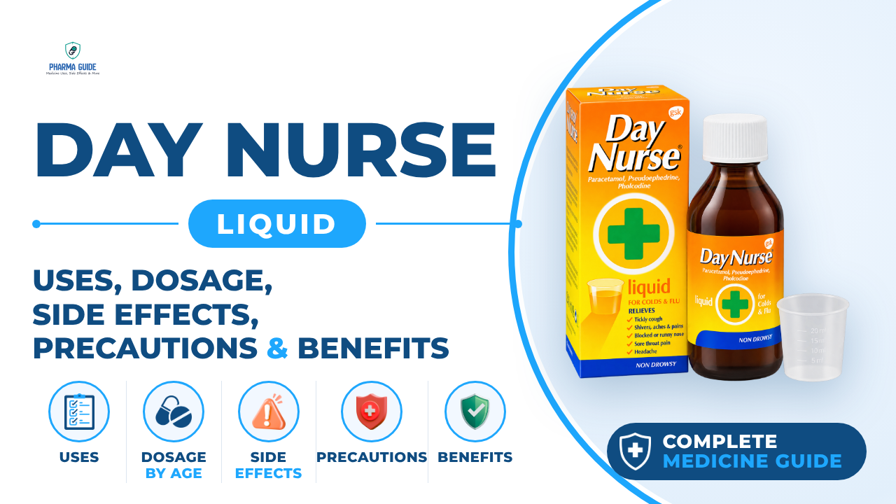 Day Nurse Liquid: Uses, Dosage, Side Effects, Precautions and Alternates