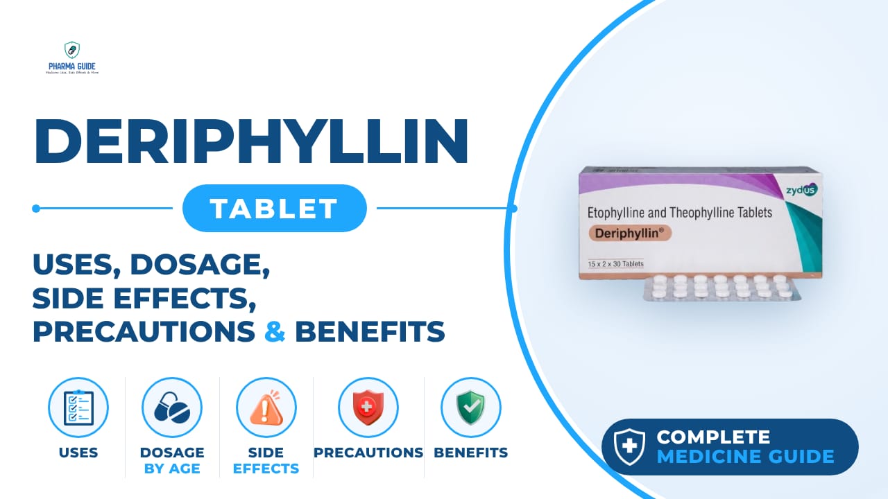 Deriphyllin Tablet: Uses, Dosage, Side Effects, Precautions and Alternates