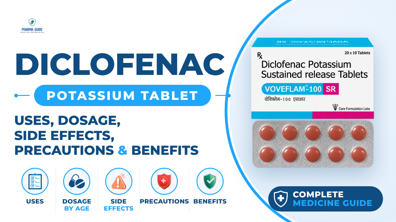 Diclofenac Potassium Tablet: Uses, Dosage, Side Effects, Precautions and Alternates
