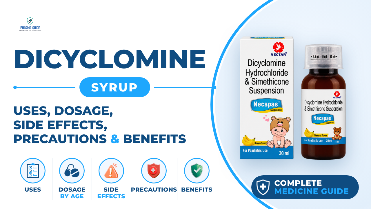 Dicyclomine Syrup: Uses, Dosage, Side Effects, Precautions and Alternates