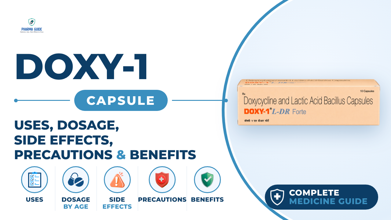 Doxy-1 Capsule: Uses, Dosage, Side Effects, Precautions and Alternates