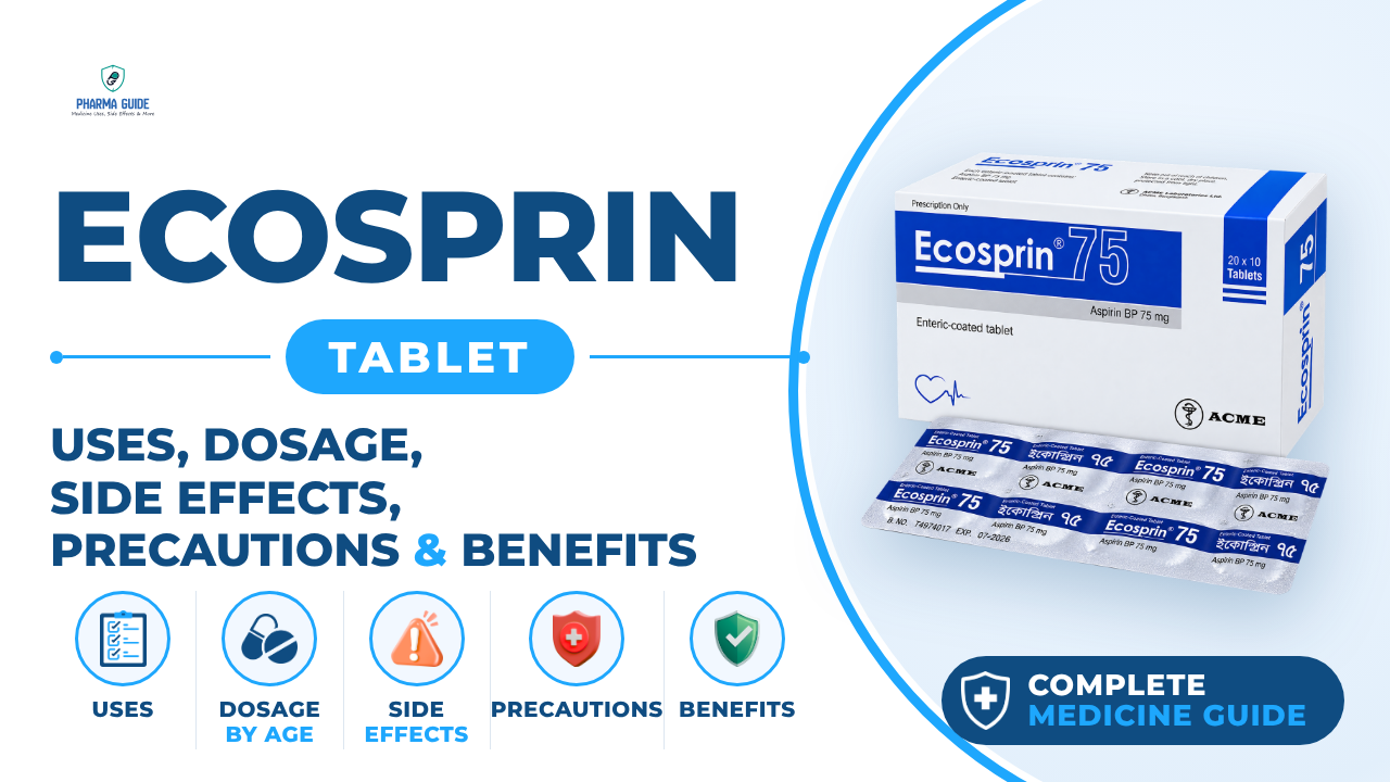 Ecosprin Tablet: Uses, Dosage, Side Effects, Precautions and Alternates