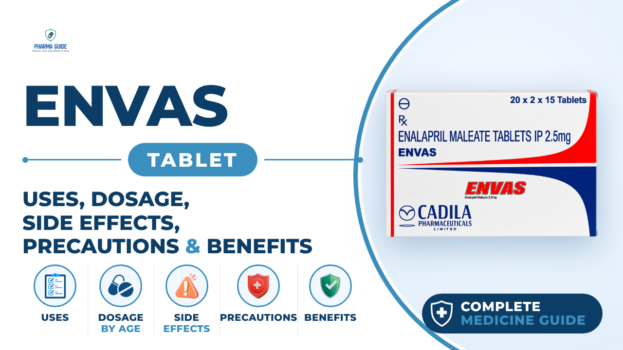 Envas Tablet: Uses, Dosage, Side Effects, Precautions and Alternates