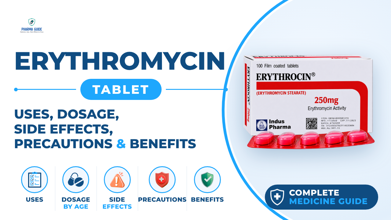 Erythromycin Tablet: Uses, Dosage, Side Effects, Precautions and Alternates