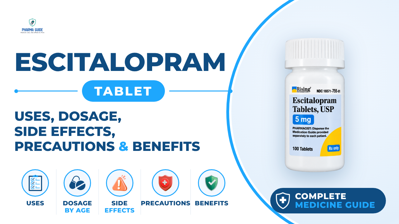 Escitalopram Tablet: Uses, Dosage, Side Effects, Precautions and Alternates