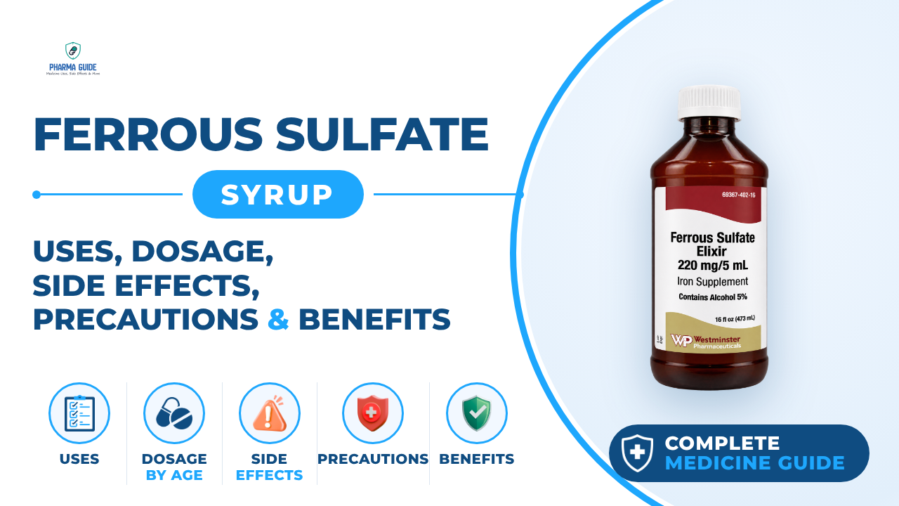 Ferrous Sulfate Syrup: Uses, Dosage, Side Effects, Precautions and Alternates