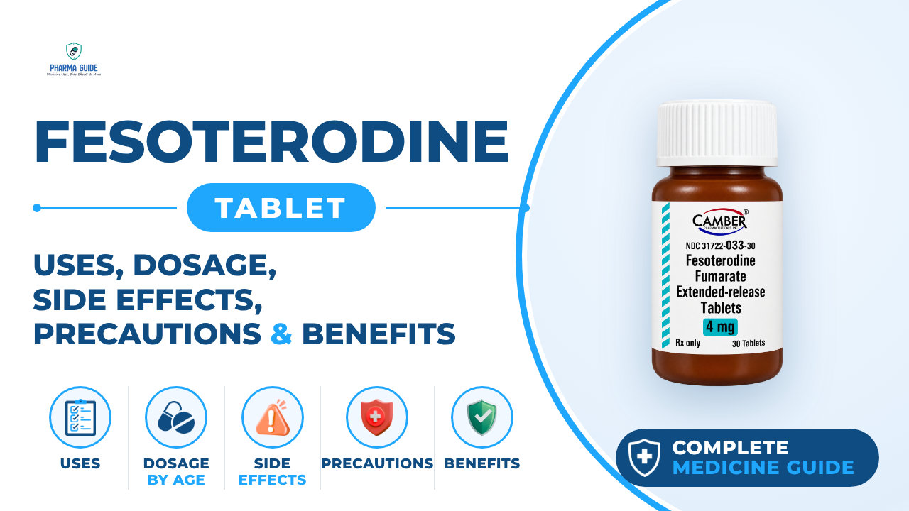 Fesoterodine Tablet: Uses, Dosage, Side Effects, Precautions and Alternates