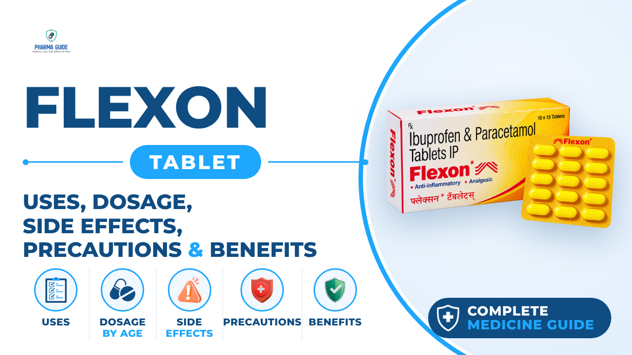 Flexon Tablet: Uses, Dosage, Side Effects, Precautions and Alternates