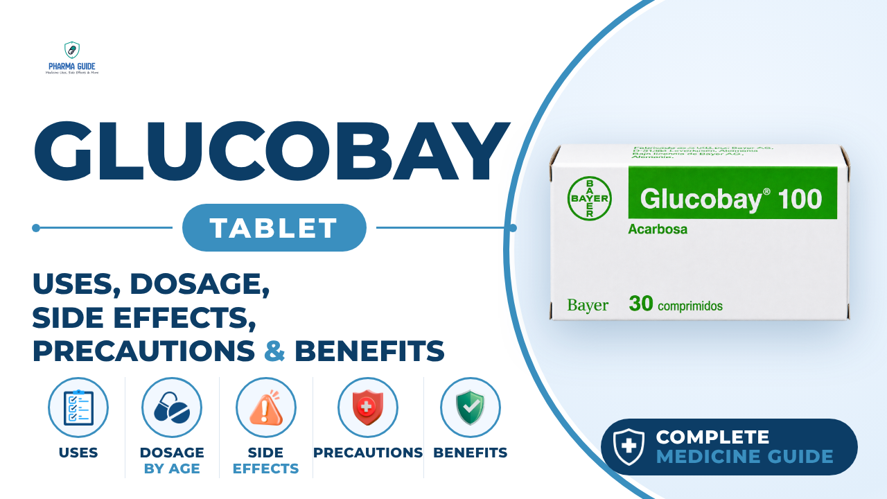 Glucobay Tablet: Uses, Dosage, Side Effects, Precautions and Alternates