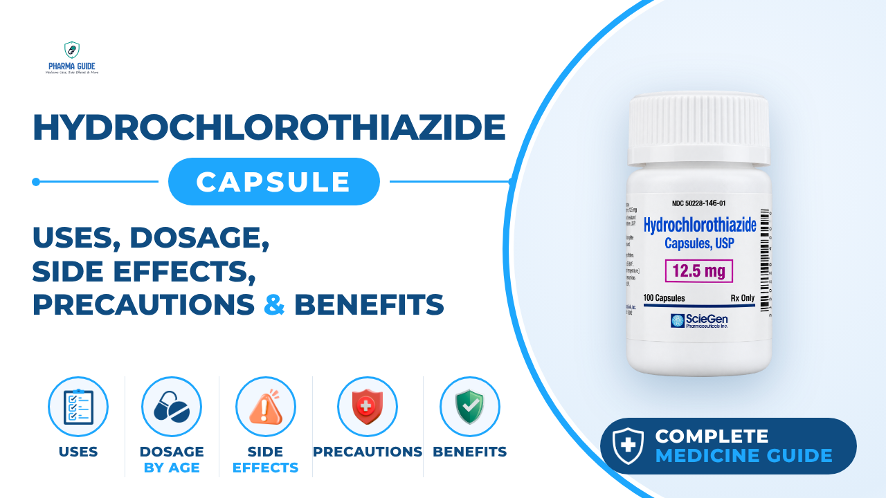 Hydrochlorothiazide Capsule: Uses, Dosage, Side Effects, Precautions and Alternates