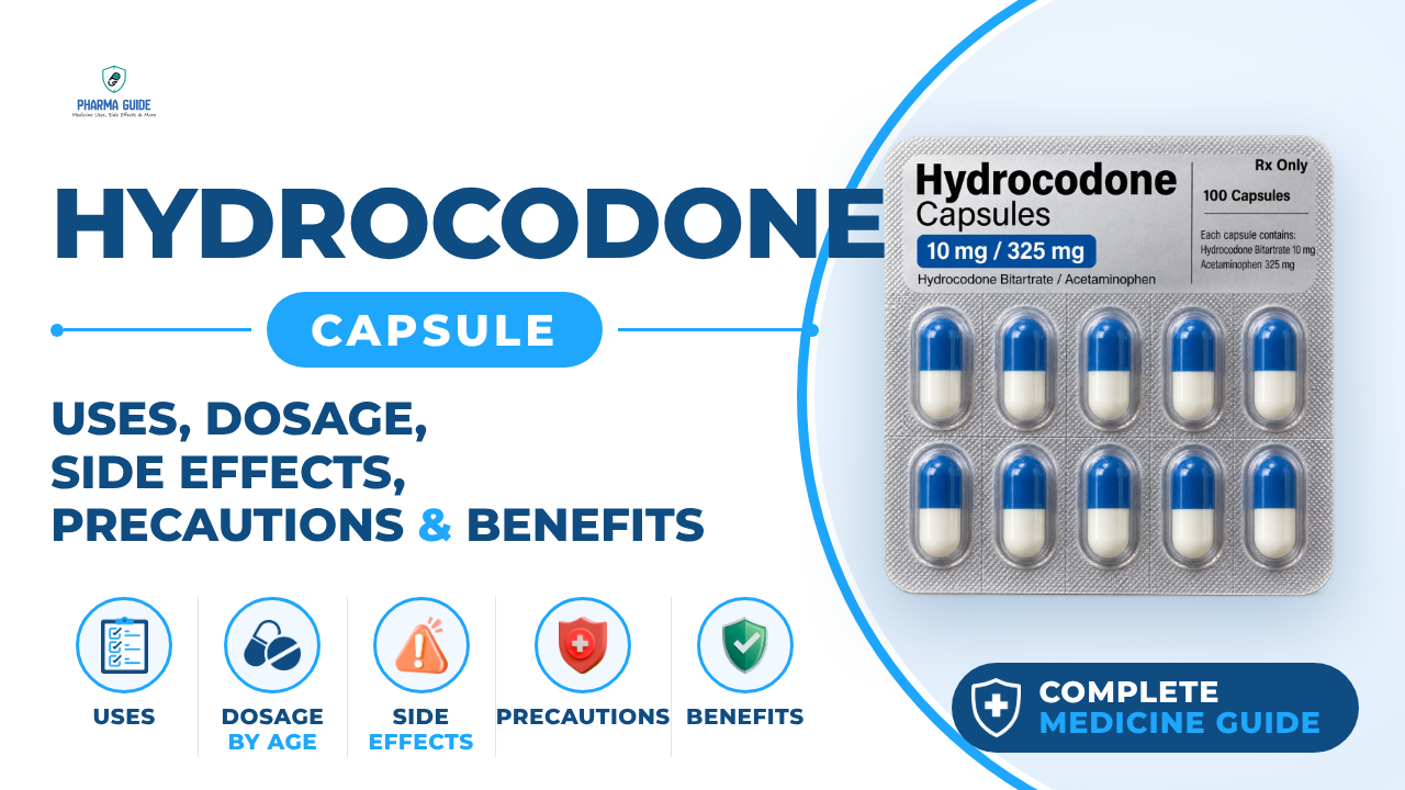 Hydrocodone Capsule: Uses, Dosage, Side Effects, Precautions and Alternates