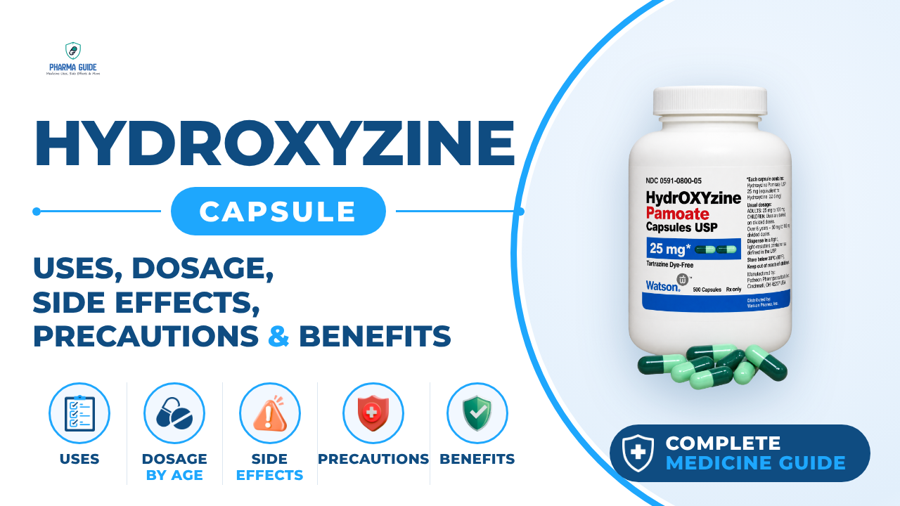 Hydroxyzine Capsule: Uses, Dosage, Side Effects, Precautions and Alternates
