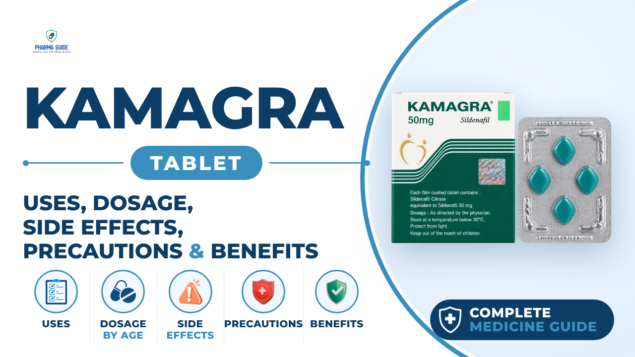 Kamagra Tablet: Uses, Dosage, Side Effects, Precautions and Alternates