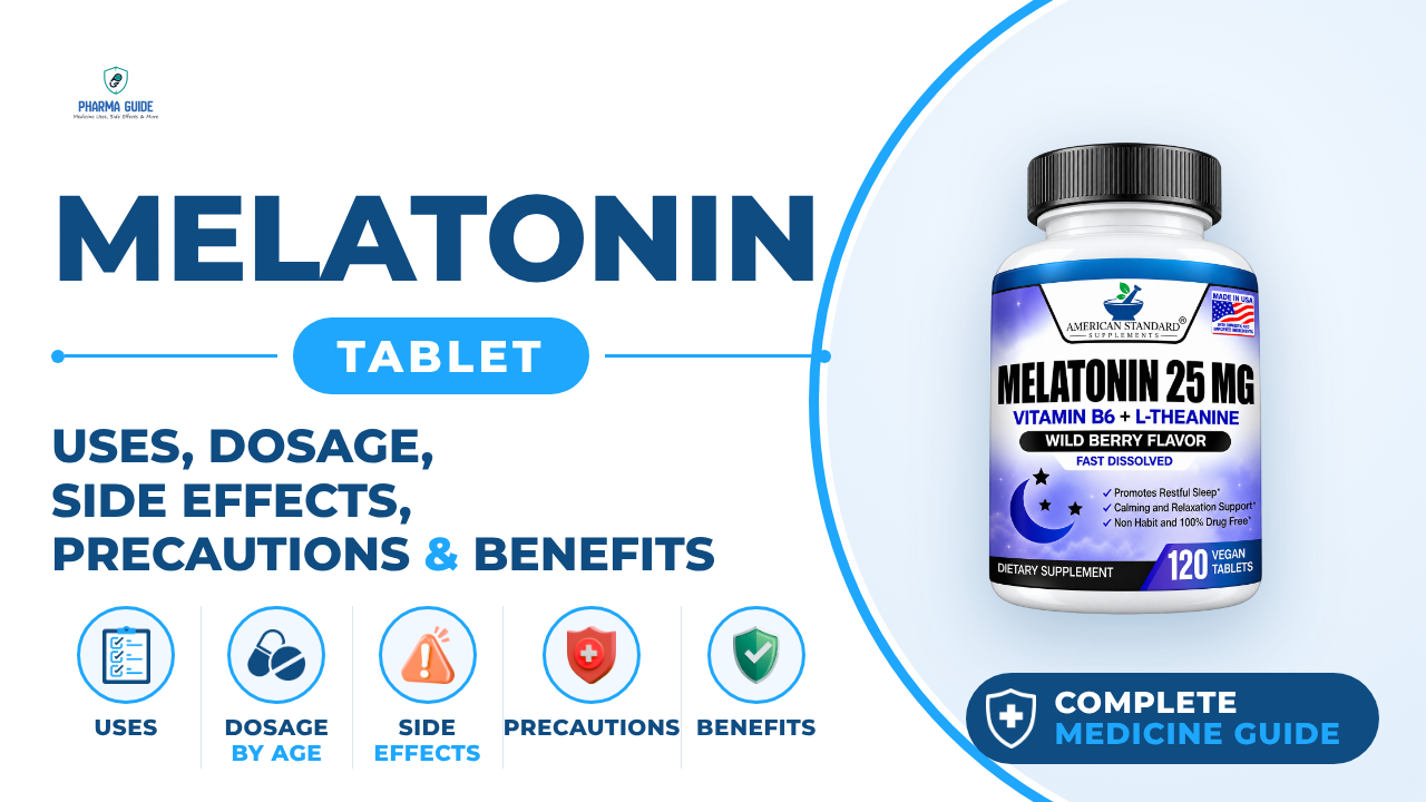 Melatonin Tablet: Uses, Dosage, Side Effects, Precautions and Alternates