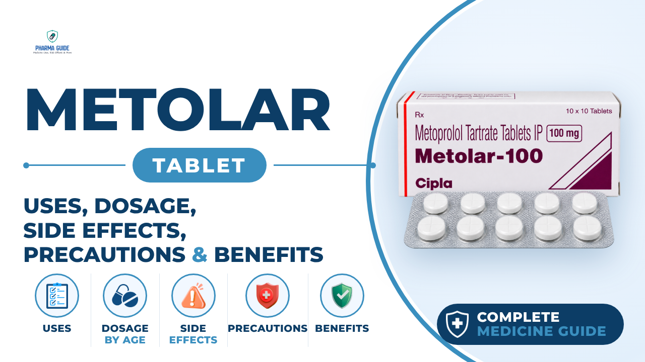 Metolar Tablet: Uses, Dosage, Side Effects, Precautions and Alternates