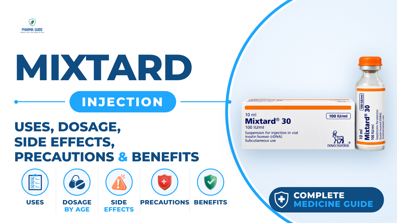 Mixtard Injection: Uses, Dosage, Side Effects, Precautions and Alternates
