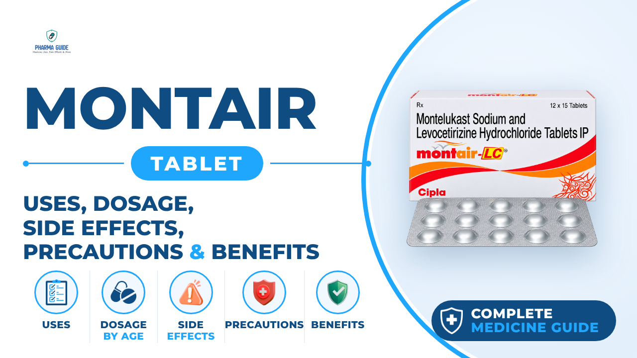 Montair Tablet: Uses, Dosage, Side Effects, Precautions and Alternates