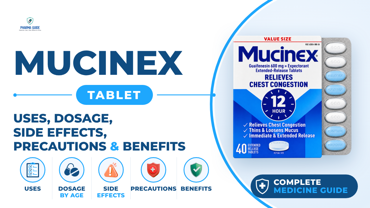 Mucinex Tablet: Uses, Dosage, Side Effects, Precautions and Alternates