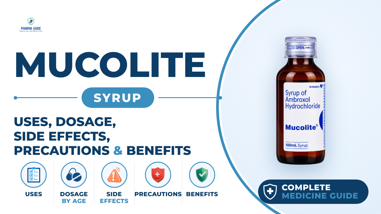Mucolite Syrup: Uses, Dosage, Side Effects, Precautions and Alternates