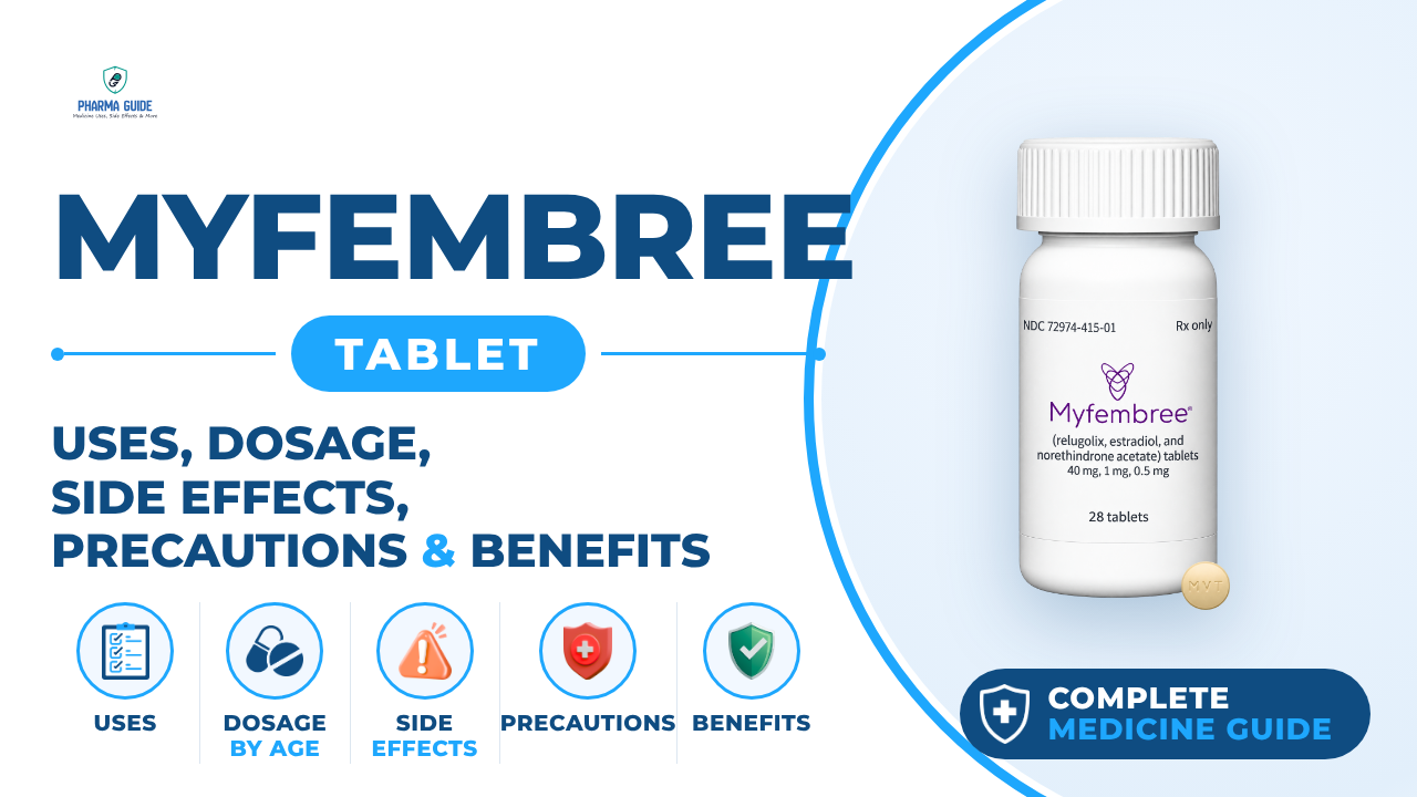 Myfembree Tablet: Uses, Dosage, Side Effects, Precautions and Alternates