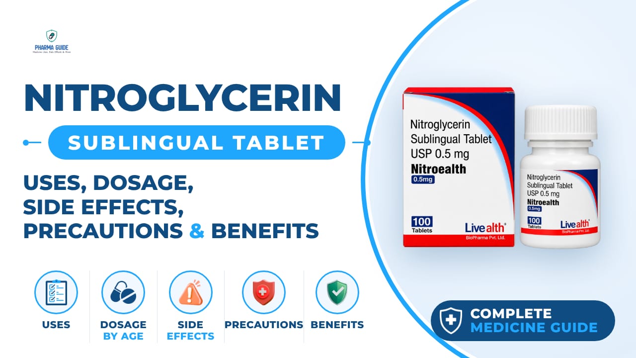 Nitroglycerin Sublingual Tablet: Uses, Dosage, Side Effects, Precautions and Alternates