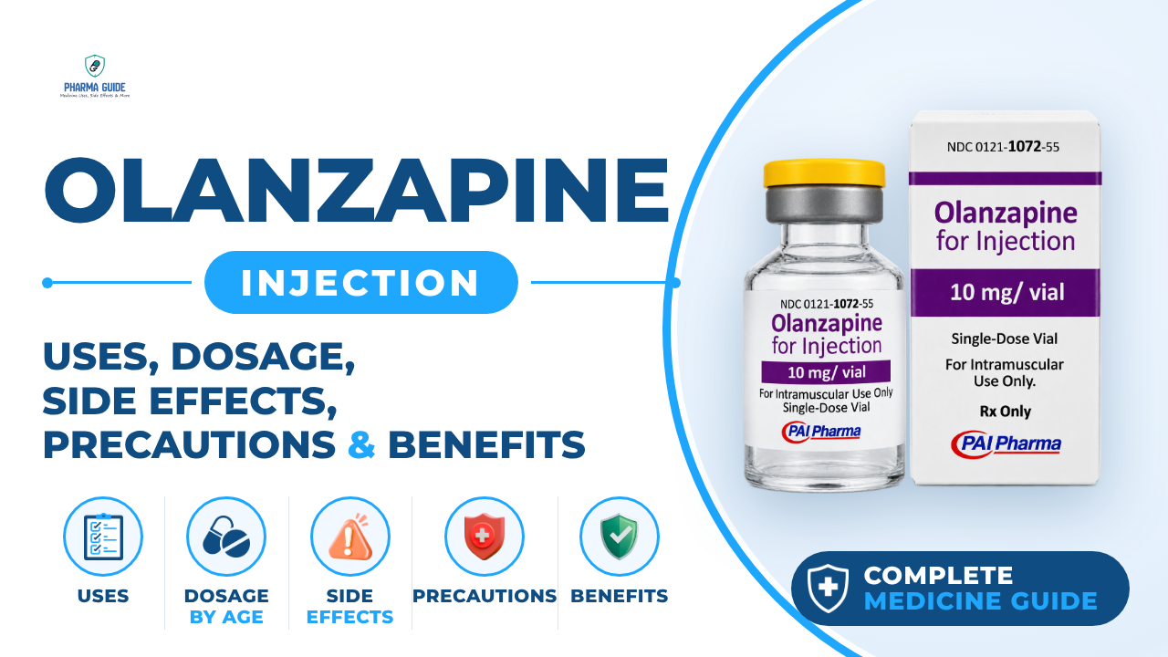 Olanzapine Injection: Uses, Dosage, Side Effects, Precautions and Alternates