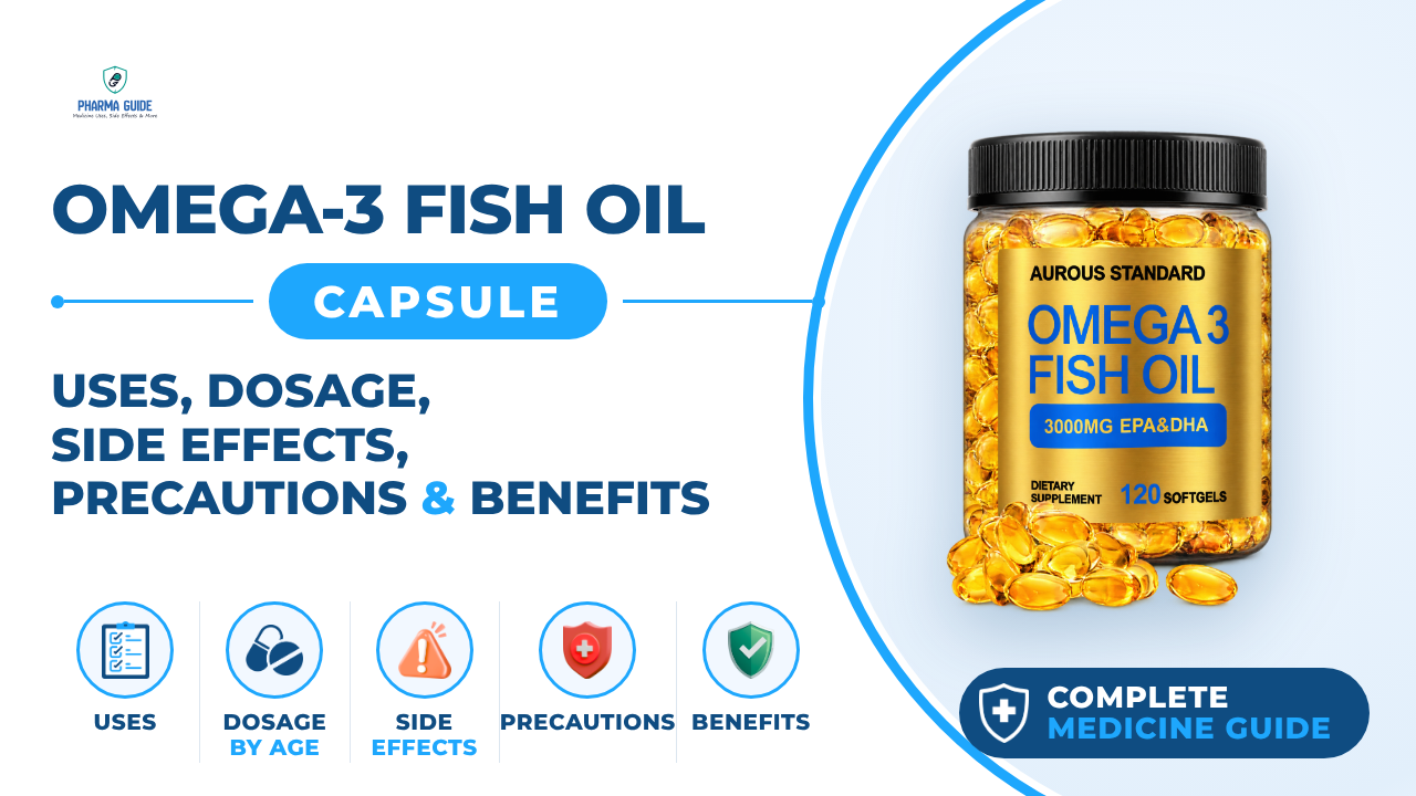Omega-3 Fish Oil Capsule: Uses, Dosage, Side Effects, Precautions and Alternates